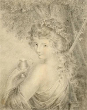 After Giovanni Battista Cipriani, Bacchante, Early 19th Century, Graphite Drawing