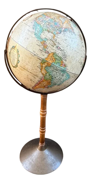 Vintage Replogle World Globe On Stand