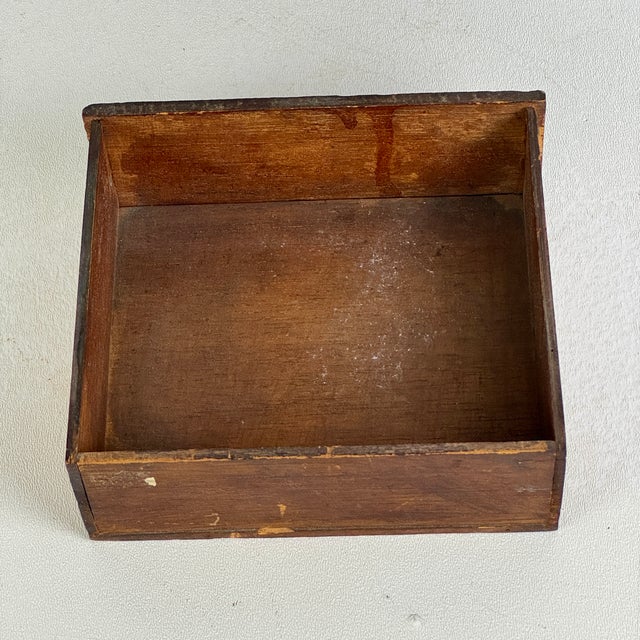 19th Century Small Mantel Top 3 Drawer Wood Americana Chest, Hand Crafted & Constructed For Sale - Image 12 of 12