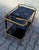 Mid-Century German Tea Trolley with Brass Frame and Black Glass Shelves, 1960s For Sale - Image 12 of 13