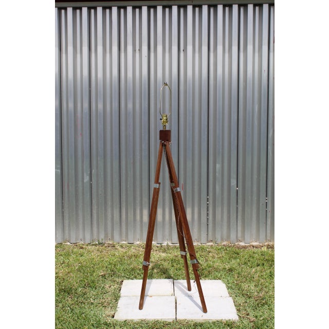 1960s 1960s Walnut Original Easel Lamp For Sale - Image 5 of 12
