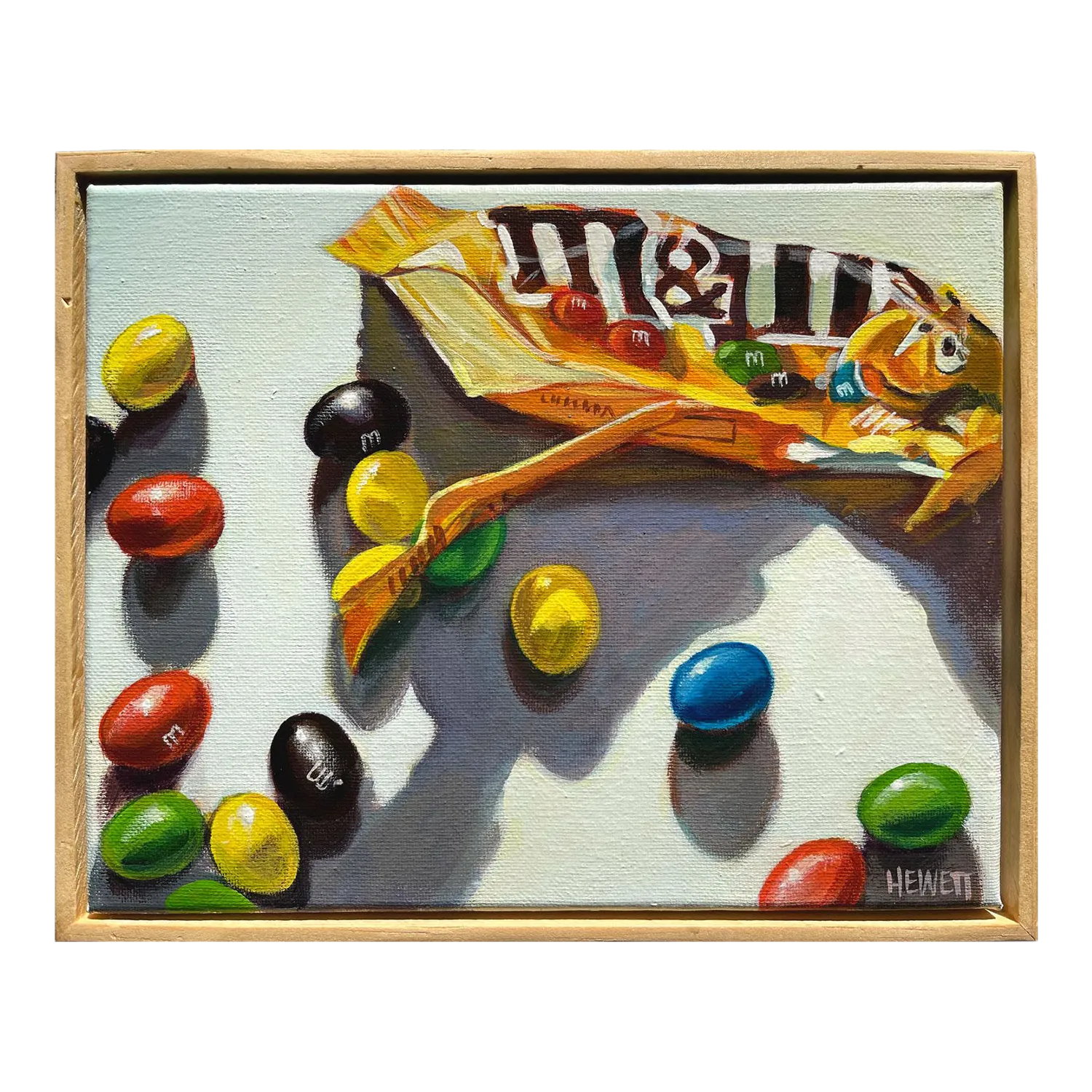 Peanut M&Ms, Original Painting, Framed | Chairish