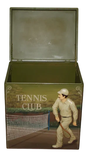 Tennis Decor Wooden Box, France, 1980s