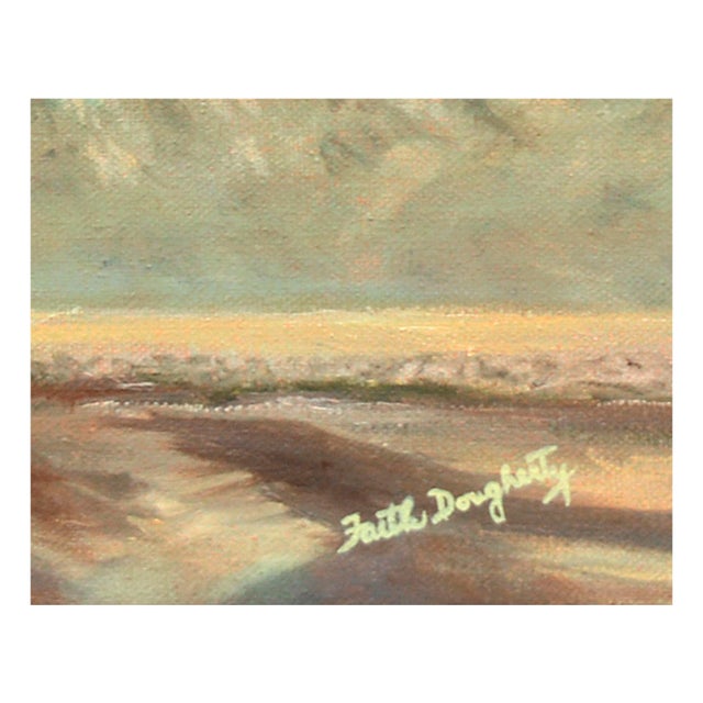 Contemporary Mid Century Desert Mountain Landscape by Faith Dougherty For Sale - Image 3 of 3