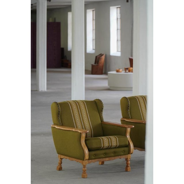 Mid-Century Modern Danish Oak Lounge Chairs by Henning Kjærnulf, 1960s, Set of 2 For Sale - Image 13 of 18
