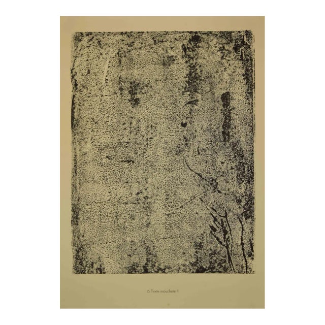Jean Dubuffet, Text Speckled II, Lithograph, 1959 For Sale