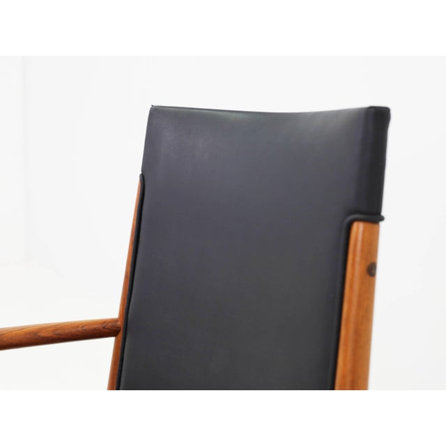 High-Back Armchairs in Rosewood and Leather by Kai Lyngfeldt-Larsen, Denmark, 1960s, Set of 2 For Sale - Image 10 of 14
