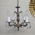 1960s Brass Pineapple Crystal Four-Light Chandelier For Sale - Image 4 of 17