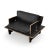 Cinque Black Armchair by Giovanni Agliottone For Sale - Image 6 of 11