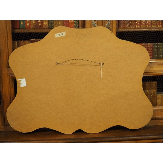 19th Century 19th Century French Genre Scene Overdoor Painting on Board For Sale - Image 5 of 12