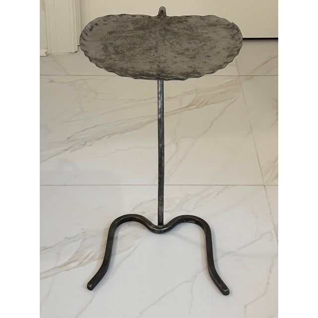 Stylish and iconic Salterini lily pad table that can be used indoors or out. This table has been taken down to bare metal...