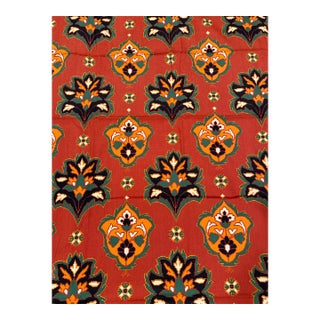 1983 Jack Prince "Flanders" Ikat Fabric, Old Deerfield, 2.5+ Yards For Sale