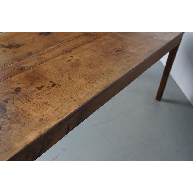19th Century Rustic Farmhouse French Elm Dining Table For Sale - Image 17 of 18
