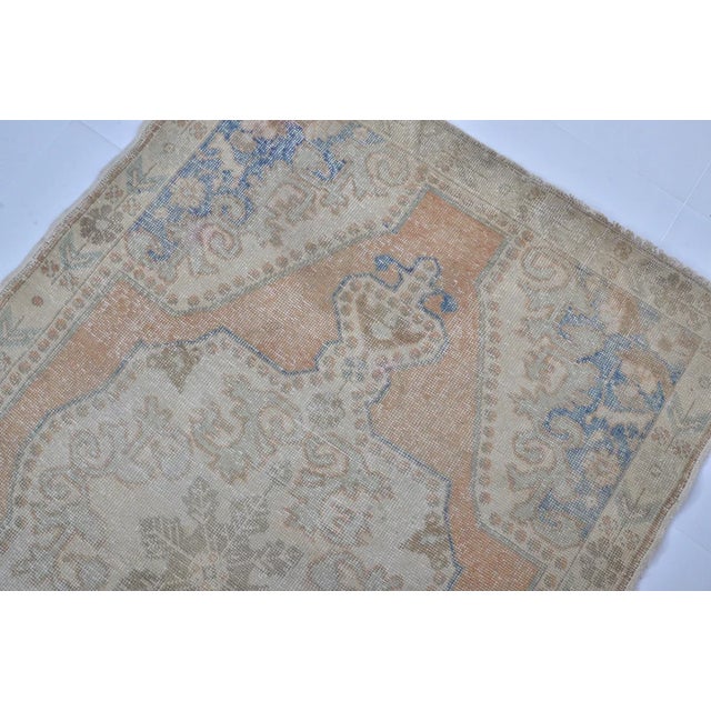 Tan Oushak Handknotted Wool Carpet For Sale - Image 8 of 10