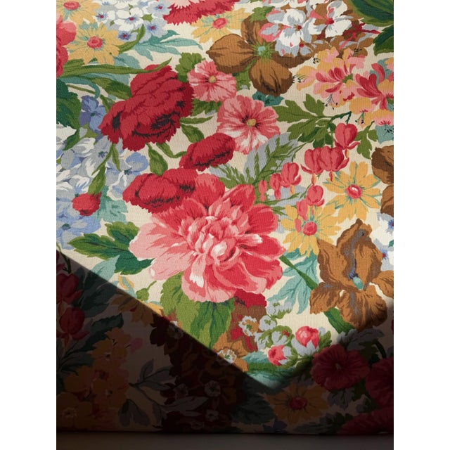 Custom Floral Upholstered Club Chair Attributed to Mario Buatta For Sale - Image 11 of 18