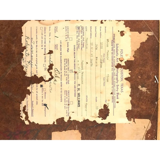 Modern Early Mid Century Modern Abstract Painting For Sale - Image 3 of 5