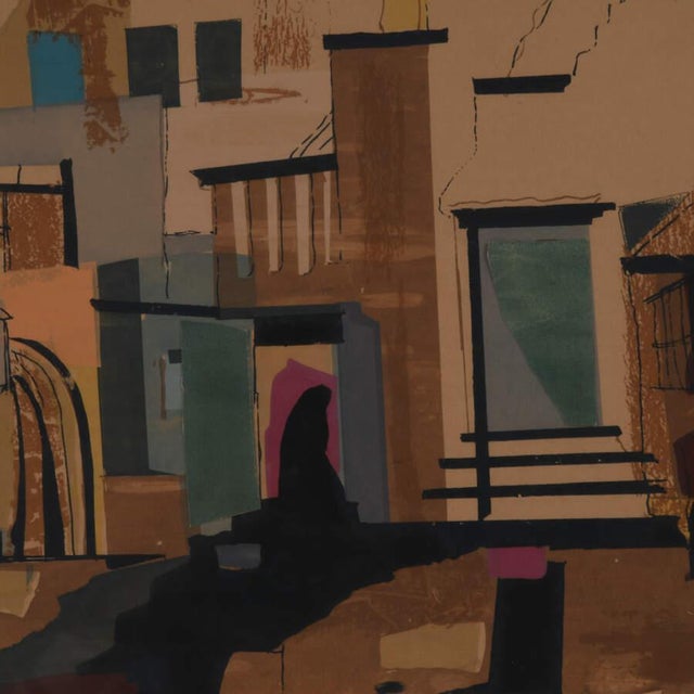 Abstract Framed Silkscreen Lithography Print of Riva Helfond's "Nauphia" For Sale - Image 3 of 7