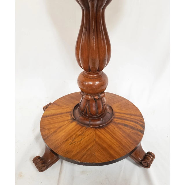 Biedermeier 19th Century Austrian Biedermeier Satinwood Veneered Single Drawer End or Side Table For Sale - Image 3 of 12
