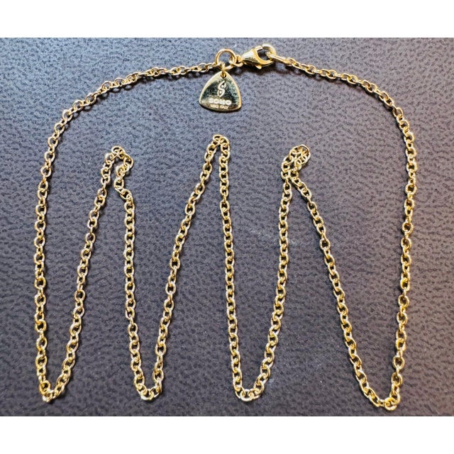 Vintage Unisex 18 Karat Yellow Gold Chain Necklace, Soho, Italian 17", 4.2 Gm For Sale In New York - Image 6 of 8
