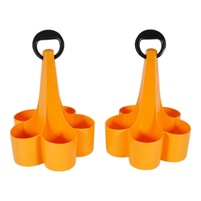 1970 Luigi Colini Solo 5 Bottle Wine Caddies For Sale