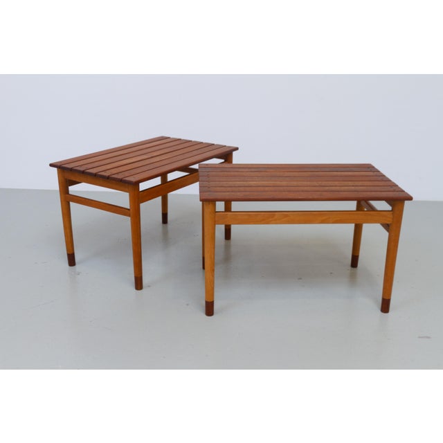 Danish Modern Side Tables in Teak and Beech, 1950s, Set of 2 For Sale - Image 18 of 18