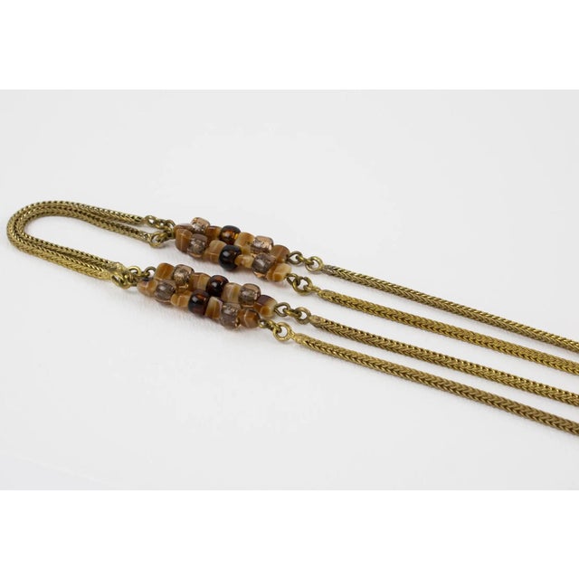Henry Perichon Gilded Bronze Chain Necklace with Talosel Medallion For Sale - Image 11 of 11