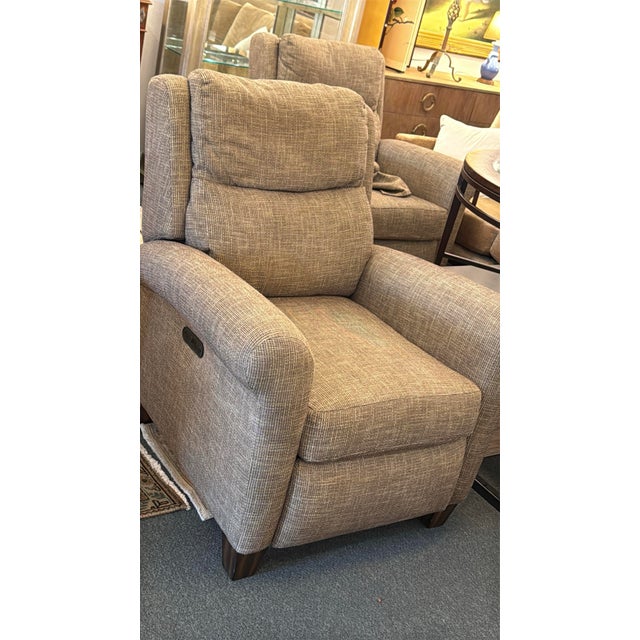 Flexsteel Belle Power Recliner, Granite For Sale In San Francisco - Image 6 of 11