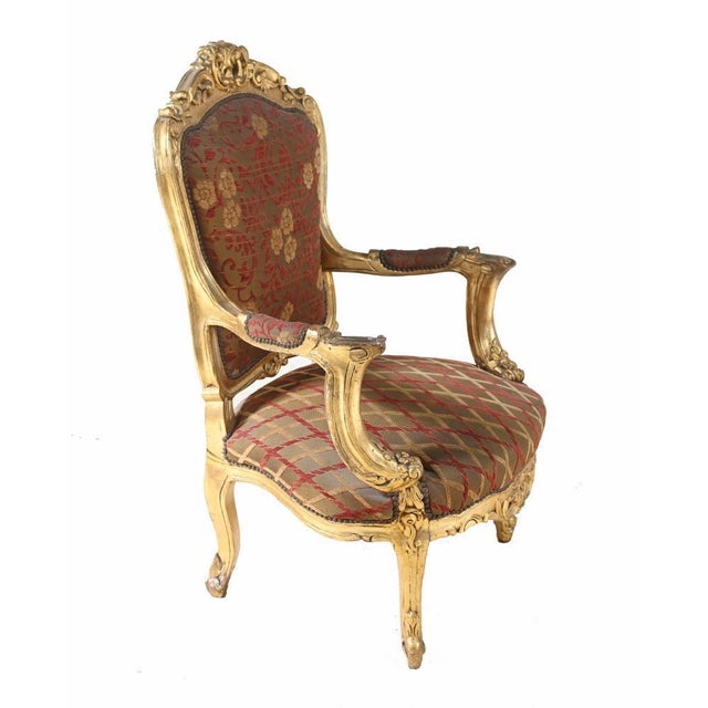 Set of Empire Gilt Armchairs For Sale - Image 4 of 9
