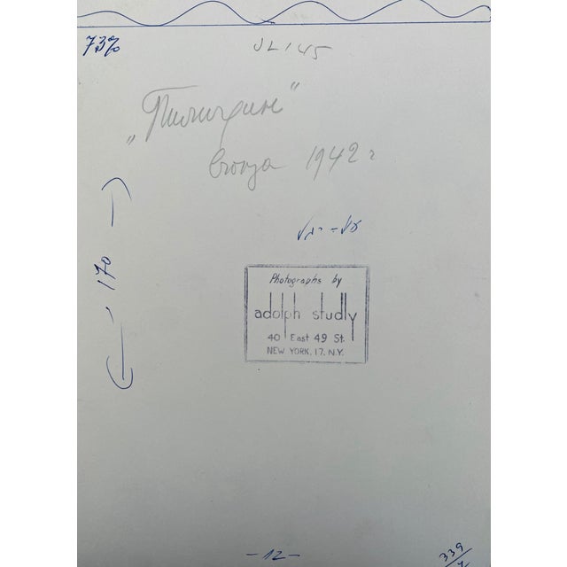 Modern Adolph Studly, Vintage Silver Gelatin Photograph Jacques Lipchitz Bronze Sculpture Photo Signed, 1942 For Sale - Image 3 of 5