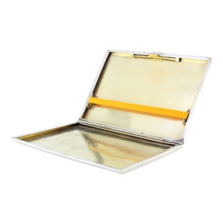 Guilloche Silver Cigarette Case For Sale
