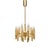 Metal Brutalist Chandelier in Brass with 16 Arms by Angelo Brotto for Esperia, Italy, 1960s For Sale - Image 7 of 7