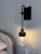 Industrial Blackened Brass & Antique Brass Hanging Glass Wall Sconces - a Pair For Sale - Image 4 of 6