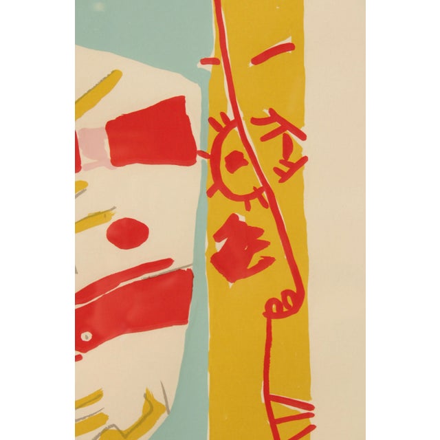 Vintage Modern Silkscreen Art Print, Signed 'KMX' Chairish