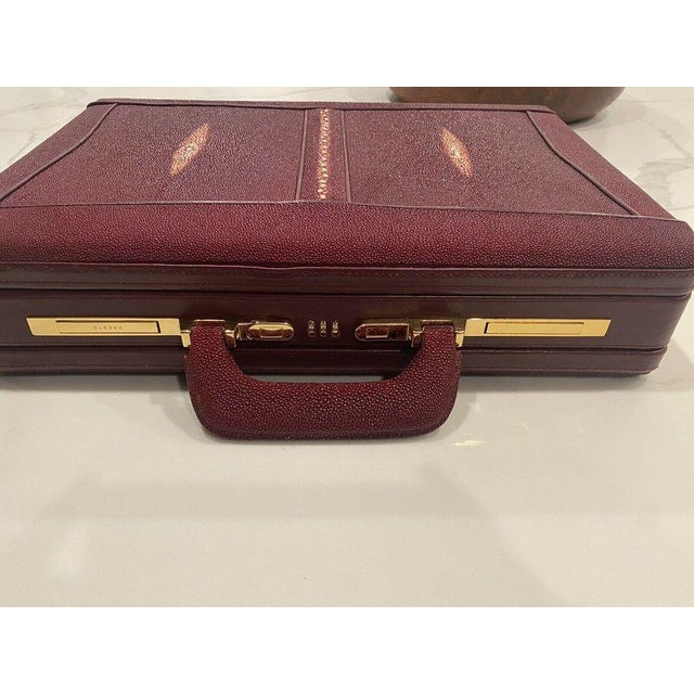 Vintage Mid Century Briefcase Presto Leather Stingray Briefcase Chairish