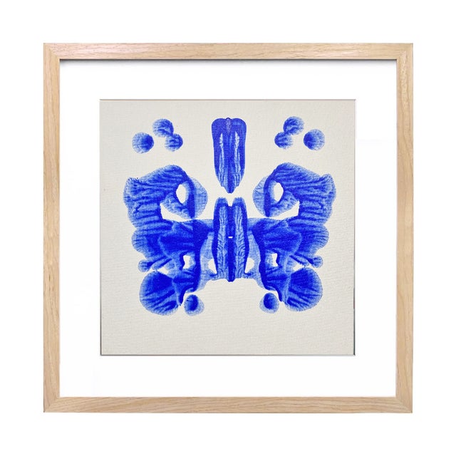 Original Rorschach Test–Inspired Abstract Paintings – Hand-Painted Acrylic on Canvas, Framed Modern Art Set For Sale - Image 4 of 7