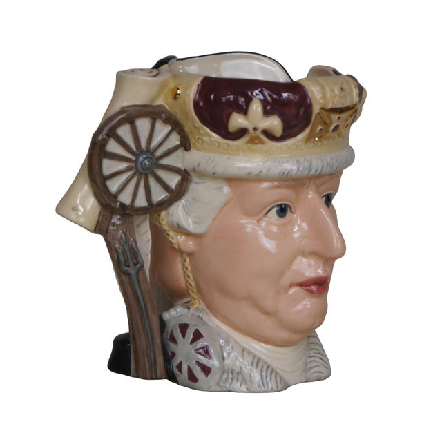 Vintage Royal Doulton 6749 double sided porcelain character jug pitcher featuring King George III and George Washington...