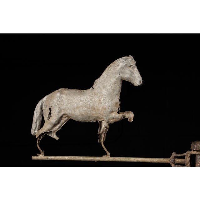 1900 - 1909 Antique Zinc Horse Weathervane Topper For Sale - Image 5 of 7