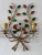 French Maison Baguès Style Colored Leaves Floral Crystal Prisms Bows Sconces For Sale - Image 6 of 9