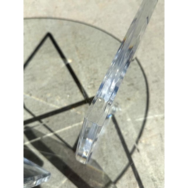 Glass Late 20th Century Glass-Top Table on Acrylic Base For Sale - Image 7 of 8