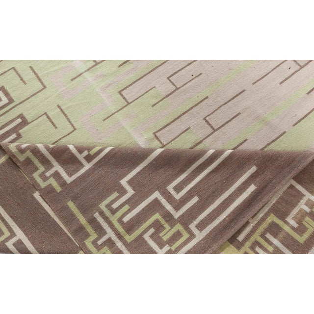 Modern Modern Scandinavian Art Deco Flat Weave Wool Rug by Doris Leslie Blau For Sale - Image 3 of 8