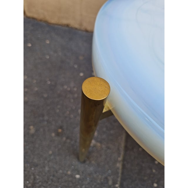 Tripod Brass Coffee Table For Sale - Image 10 of 12