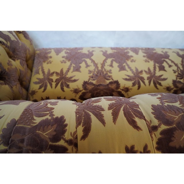 Custom Upholstered Tufted Belmar Arched Back Sofa For Sale - Image 14 of 16