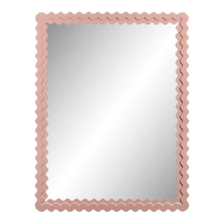 Fleur Home Carnival Chaos Rectangle Mirror in Salmon Berry, 36x48 For Sale