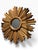 Mid-Century Modern Vintage Gold Sunburst Mirror | Molded Resin Starburst Wall Mirror For Sale - Image 3 of 6
