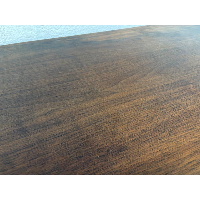 Mid 20th Century Modern Four Drawer Walnut Highboy Dresser For Sale - Image 14 of 14