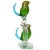 Beautiful and large, vintage Murano hand blown Sommerso green yellow, with blue tails Italian art glass birds sculpture....