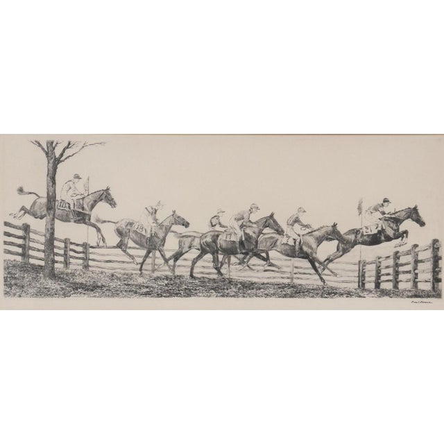 Paper "New Jersey Hunt Cup" C1930 Drypoint by Paul Brown For Sale - Image 7 of 15