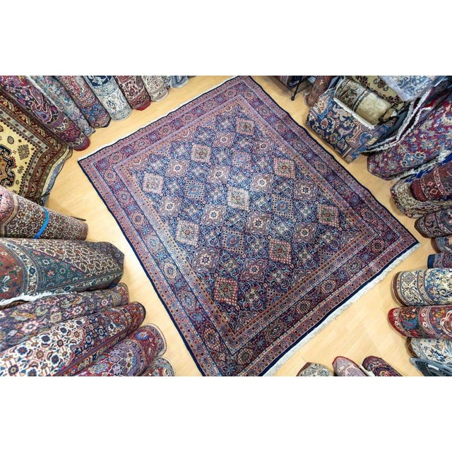 Vintage Hand-Knotted Rug in Wool, 1970s For Sale - Image 4 of 18