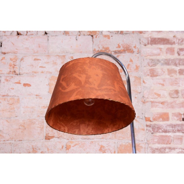 Thonet Bauhaus Floor Lamp in Chrome and Oak from Thonet, Czech, 1930s For Sale - Image 4 of 16