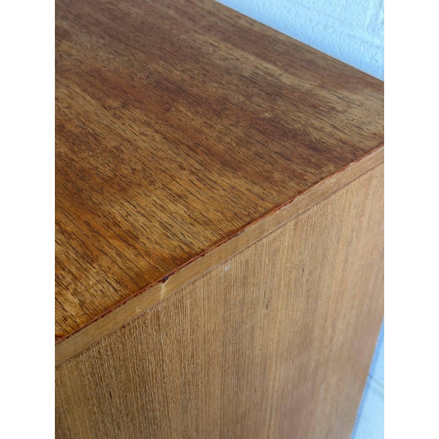 Brown Teak 6-Drawer Double Dresser Lowboy With Sculpted Pulls Danish Mid-Century Modern 1970s For Sale - Image 8 of 12